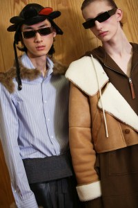 Backstage at Loewe men's fall 2019
