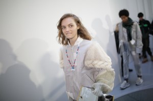 Backstage at Sacai Men's Fall 2019