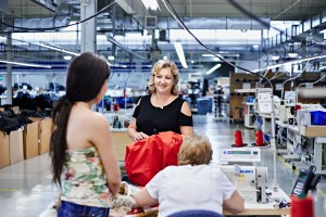 Inside Canada Goose’s Toronto factory.