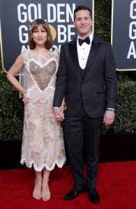 Joanna Newsom and Andy Samberg, Golden Globes 2019