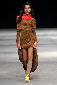 Model on the catwalk
