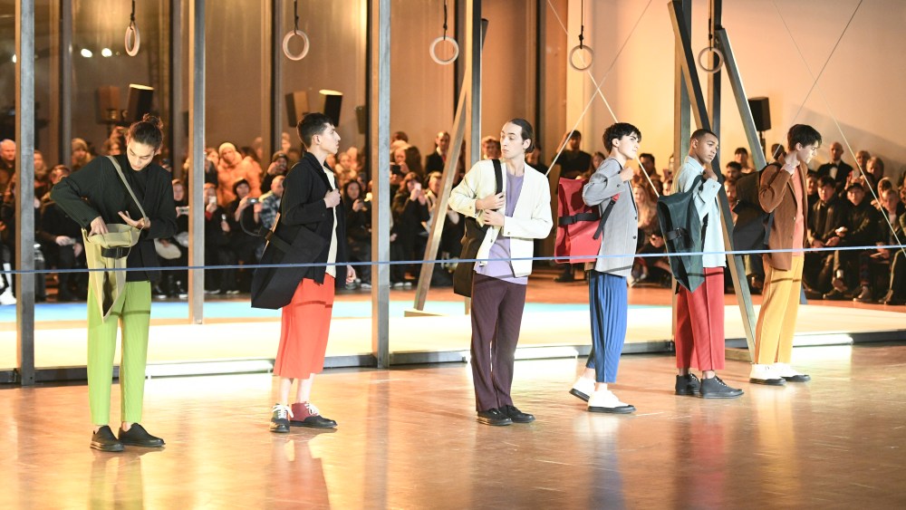 At the Homme Plissé Issey Miyake artistic presentation