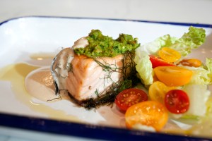 Falafel Crusted Salmon