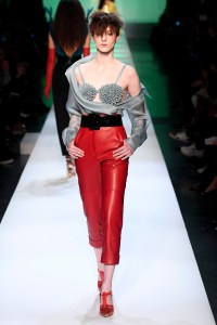 Model on the catwalk