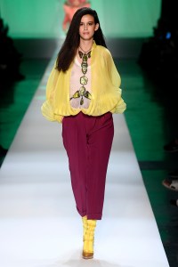 Model on the catwalk