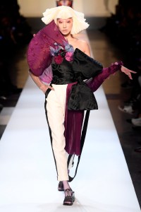 Model on the catwalk