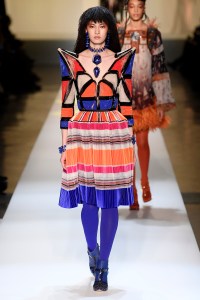Model on the catwalk