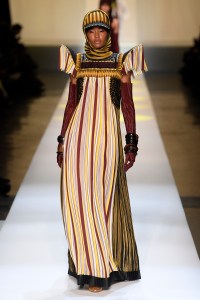 Model on the catwalk
