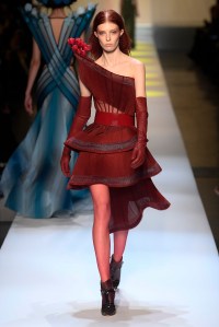 Model on the catwalk