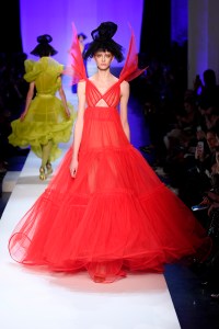 Model on the catwalk