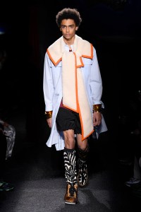 Model on the catwalk