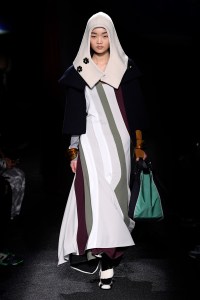Model on the catwalk