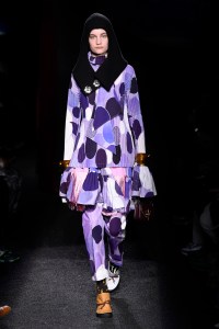 Model on the catwalk