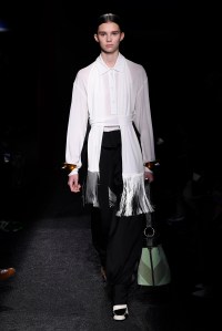 Model on the catwalk