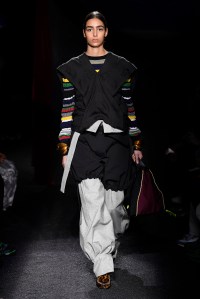 Model on the catwalk