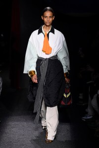 Model on the catwalk