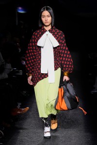 Model on the catwalk