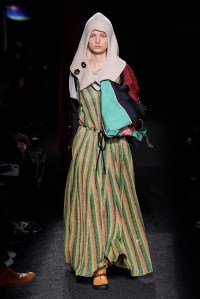 Model on the catwalk