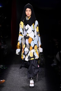 Model on the catwalk