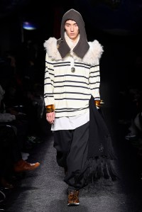 Model on the catwalk