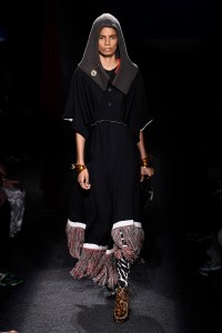 Model on the catwalk