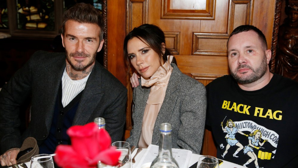 David Beckham, Victoria Beckham and Kim Jones