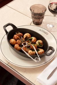 A dish of Burgundy snails at Astair.