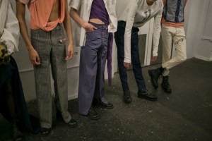Backstage at Per Götesson Men's Fall 2019