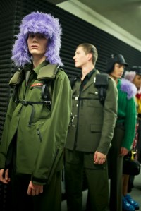 Backstage at Prada Men's Fall 2019