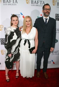 Harlow Jane-Arquette, Patricia Arquette and Eric WhiteBAFTA Tea Party, Arrivals, Four Seasons Hotel, Los Angeles, USA - 05 Jan 2019