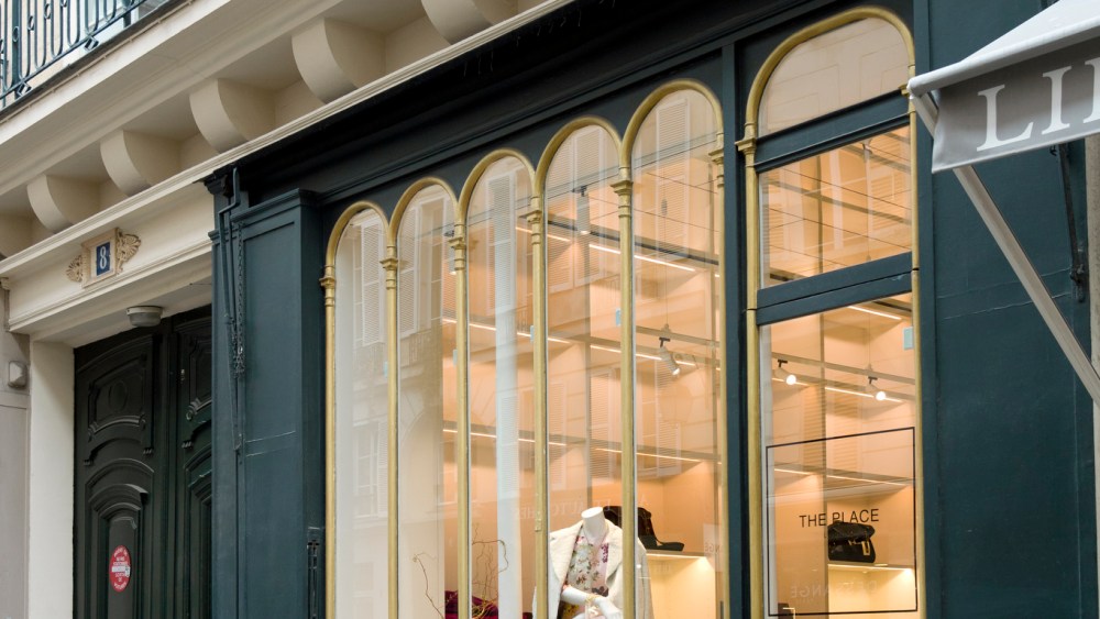 Inside The Place London boutique in Paris.