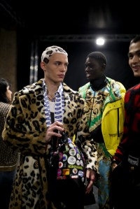 Backstage at Versace Men's Fall 2019