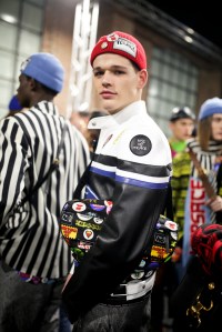Backstage at Versace Men's Fall 2019