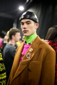 Backstage at Versace Men's Fall 2019
