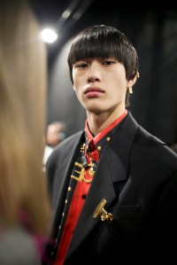 Backstage at Versace Men's Fall 2019