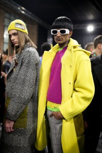 Backstage at Versace Men's Fall 2019