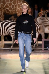 Model on the catwalk