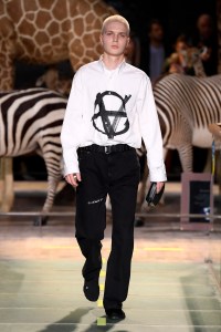 Model on the catwalk