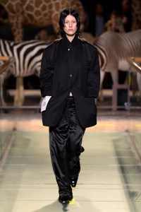 Model on the catwalk