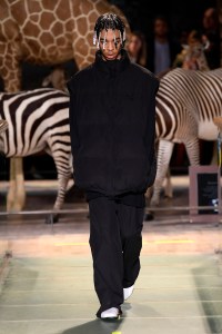 Model on the catwalk