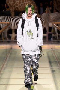 Model on the catwalk