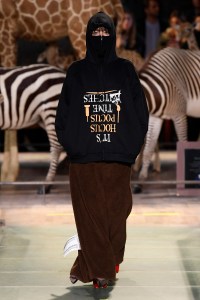Model on the catwalk