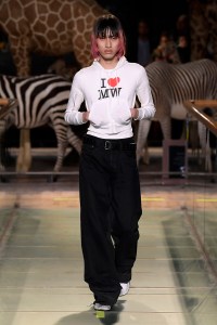 Model on the catwalk