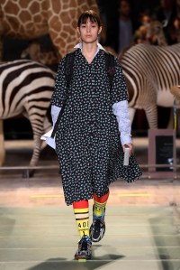 Model on the catwalk