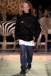 Model on the catwalk