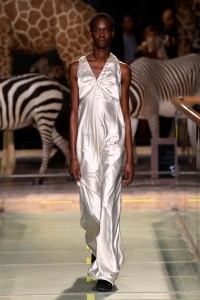 Model on the catwalk