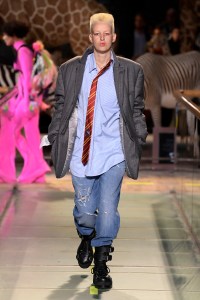 Model on the catwalk