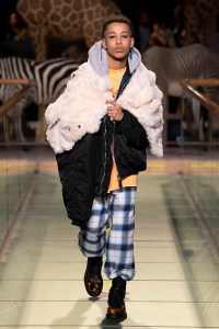 Model on the catwalk