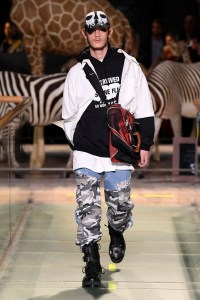 Model on the catwalk