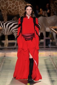 Model on the catwalk